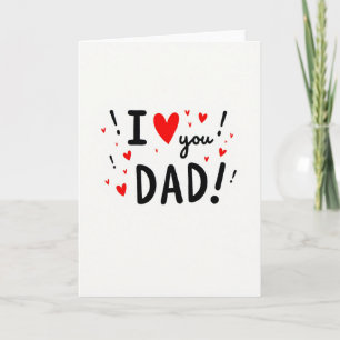 Ik hou van jou papa wenskaart kaart