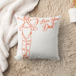 Ik hou van jou papa werpkussen - Cadeau voor vader Kussen