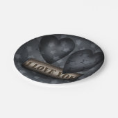 Ik hou van jou papieren bordje (Gekanteld)