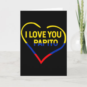 Ik hou van jou Papito Vlag Colombia Vlag Gelukkig Kaart