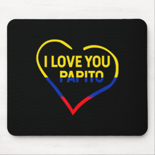 Ik hou van jou Papito Vlag Colombia Vlag Gelukkig  Muismat
