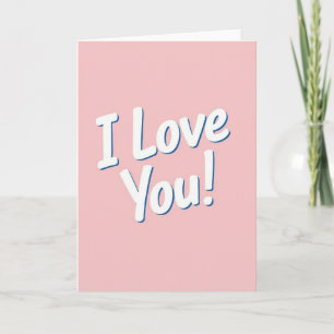 Ik Hou Van Jou Pastel Roze Kaart