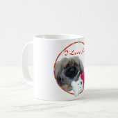 Ik hou van jou Pekingese Pup Koffiemok (Voorkant links)