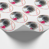 Ik Hou Van Jou Pekingese Puppy Cadeaupapier (Hoek)