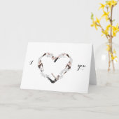 Ik hou van jou Pilates Valentijnsdag kaart (Gele Bloem)