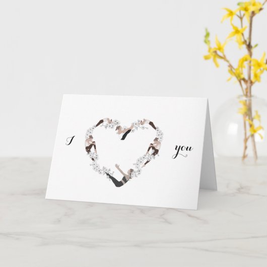 Ik hou van jou Pilates Valentijnsdag kaart (Gele Bloem)