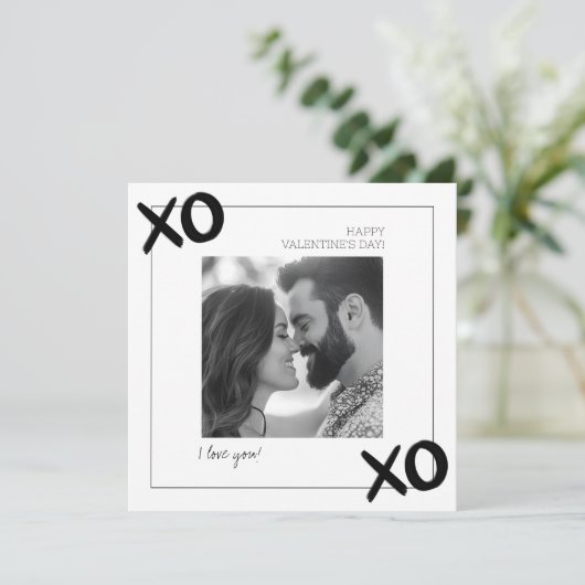 Ik hou van jou Prettige Valentijnsdag Echtgenoot X Feestdagenkaart (Staand voorkant)