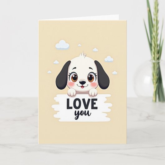 Ik Hou Van Jou Puppy Kaart (Voorkant)