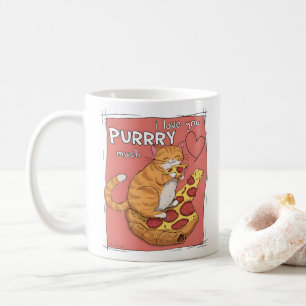 Ik Hou Van Jou Purrry Veel Grappig Kat Liefhebber Koffiemok