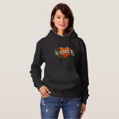 Ik Hou Van Jou Retro Hart Hoodie (Voorkant volledig)
