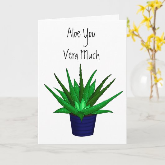 Ik hou van jou | Romantisch en grappig  Kaart (Gele Bloem)