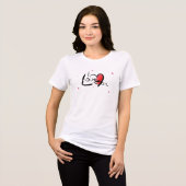 Ik Hou Van Jou Romantische Hart Kunst Tri-Blend Shirt (Voorkant volledig)