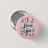 Ik hou van jou  ronde button 3,2 cm (Voorkant /achterkant)