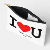 Ik hou van jou: Rood hart aangepaste namen en datu Etui (Open)