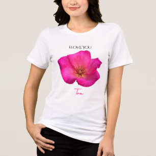 Ik hou van jou - Roos - Persoonlijke Valentijnsdag Tri-Blend Shirt