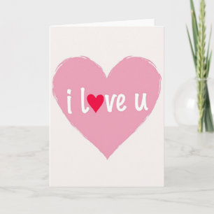 Ik Hou Van Jou Roze Hart Kaart