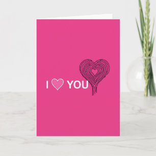 Ik Hou Van Jou Roze Hart Kunstkaart Kaart