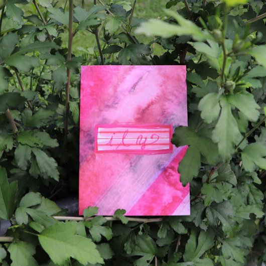 Ik hou van jou roze ily valentijnsdag geliefden kaart