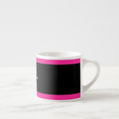 Ik hou van jou roze zwart wit zebra hart patroon espresso kop (Rechts)