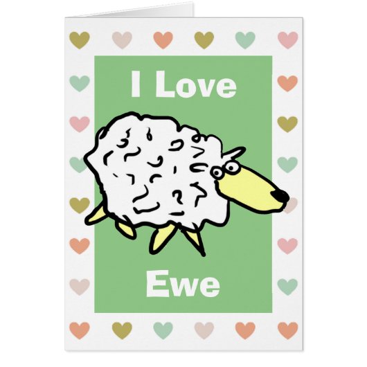 Ik Hou Van Jou Schaap Grappig (Voorkant)