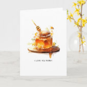 Ik hou van jou schat Wenskaart Kaart (Gele Bloem)