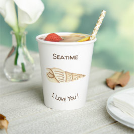 Ik hou van jou Schattig Romantische waterverf Seat Papieren Bekers