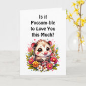 Ik hou van jou | Schattige romantische flirterige Kaart (Gele Bloem)