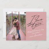 Ik hou van jou Script Foto Valentijnsdag   Feestdagenkaart (Voorkant)