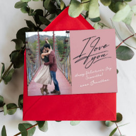 Ik hou van jou Script Foto Valentijnsdag   Feestdagenkaart