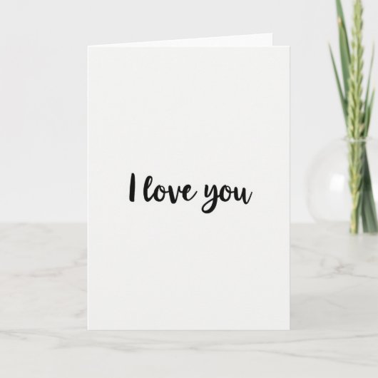 Ik Hou Van Jou Script Matte Kaart (Voorkant)