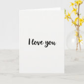 Ik Hou Van Jou Script Matte Kaart (Gele Bloem)