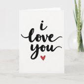 Ik Hou Van Jou Script Rode Hart Kaart (Voorkant)