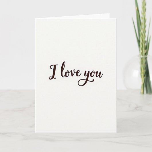 Ik Hou Van Jou Sepia Script Kaart (Voorkant)
