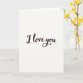 Ik Hou Van Jou Sepia Script Kaart (Gele Bloem)