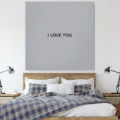 IK HOU VAN JOU SPANDOEK CANVAS AFDRUK (Insitu (Slaapkamer))