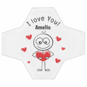 Ik Hou Van Jou Stick Figure Cute Hearts Voetbal (Enkel)
