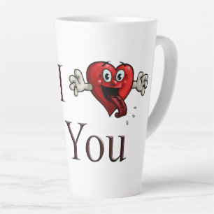 Ik hou van jou sullige hart latte mok