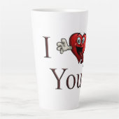 Ik hou van jou sullige hart latte mok (Voorkant)