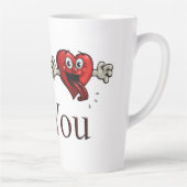 Ik hou van jou sullige hart latte mok (Rechts)