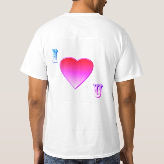 ik hou van jou t-shirt (Achterkant)