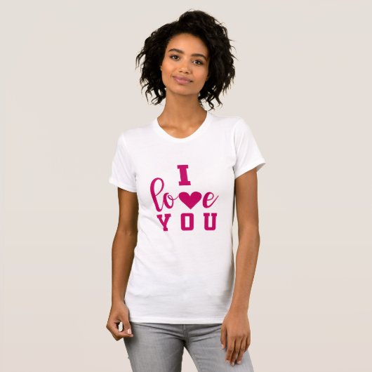Ik hou van jou t-shirt (Voorkant volledig)
