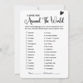 Ik Hou Van Jou Taalspel Bruiloft Spel Kaart (Voorkant)