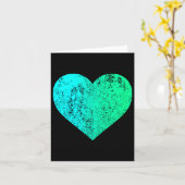 Ik hou van jou Teal Hart Geromantiseerde Valentijn Kaart (Gele Bloem)