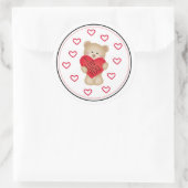 Ik HOU van JOU Teddybeer Sticker (Tas)