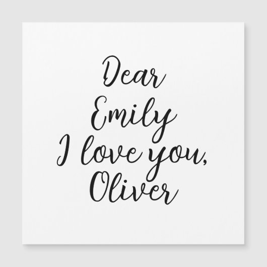 Ik Hou Van Jou Tekst Sjabloon (Voorkant)