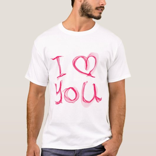 Ik Hou Van Jou Tekst T-shirt (Voorkant)