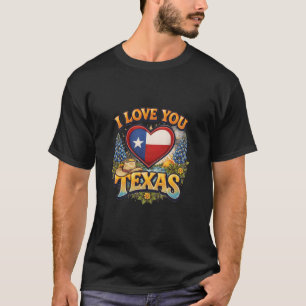 Ik hou van jou Texas ❤️ – Vintage Western Stijl T- T-shirt