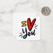 Ik hou van jou Tiny Note Cards Notitiekaartje (Voorkant / Achterkant in situ)