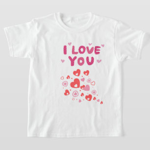 Ik hou van jou tishart is een romantisch stel in w t-shirt