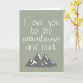 Ik hou van jou tot aan de bergen en terug Wenskaar Kaart (Gele Bloem)